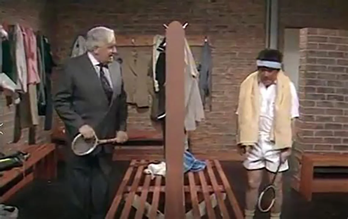 Ronnie Barker teasing Ronnie Corbet about being good at squish